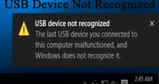USB Device Not Recognized Di Laptop Windows 10