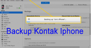 Cara Backup Kontak Iphone